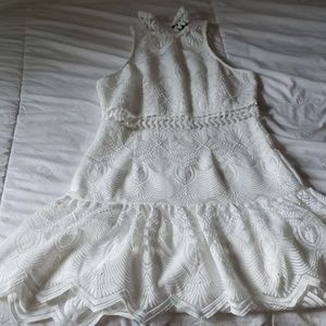 White Halter Dress